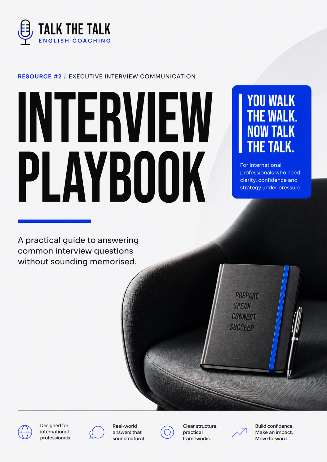 Interview Playbook PDF cover from Talk the Talk English